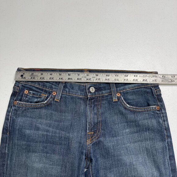 7‎ For All Mankind Bootcut Jeans Women's 28 Low Rise Distressed - Picture 9 of 13